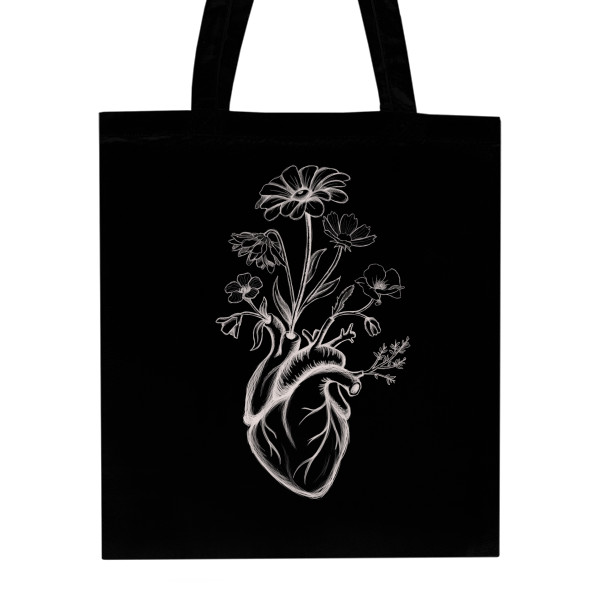 Nákupní taška unisex s potiskem Srdce plné života