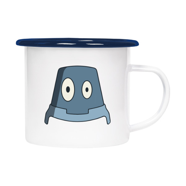 Plecháček - smaltový lem s potiskem The bucket